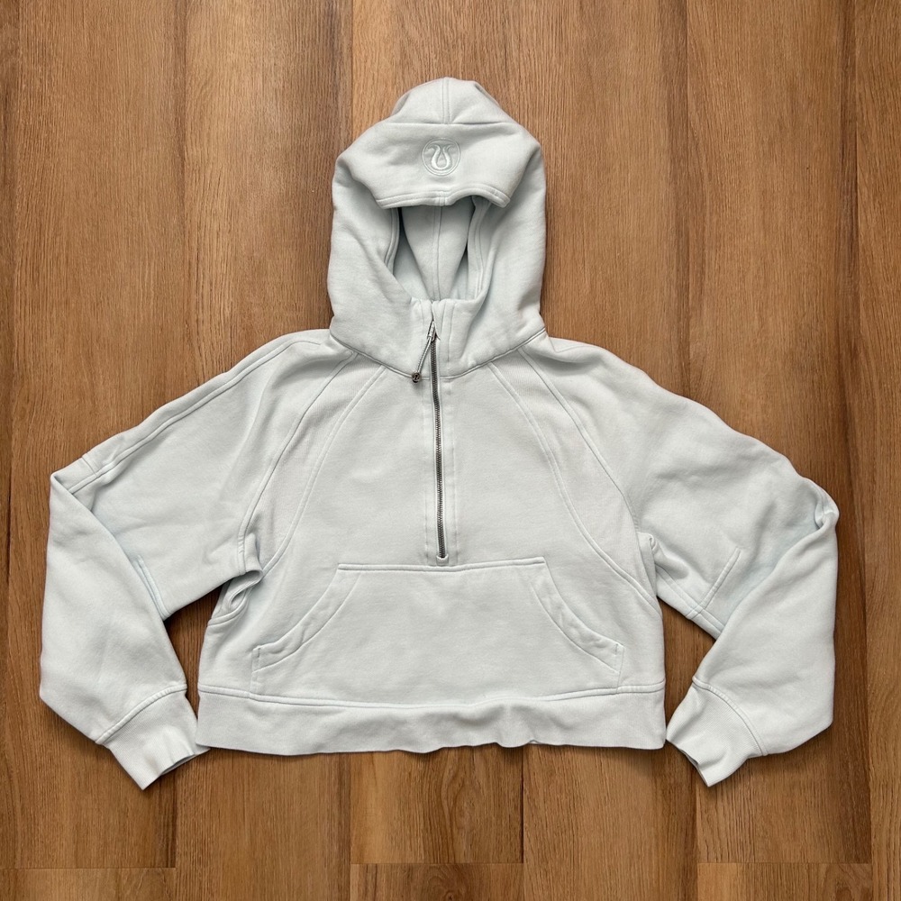 Lululemon Scuba Oversized Half Zip Hoodie Sheer Blue XS/S preppy athletic - Picture 2 of 7